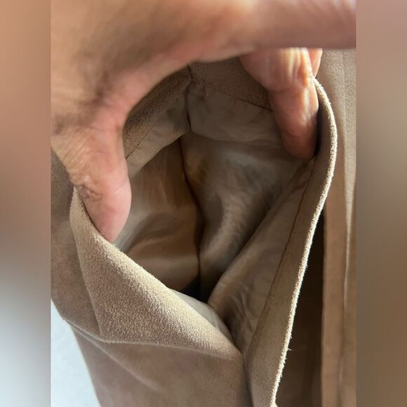 Vintage 70’s Pauline Trigere Oversized Faux Suede Textured Coat - Picture 7 of 12